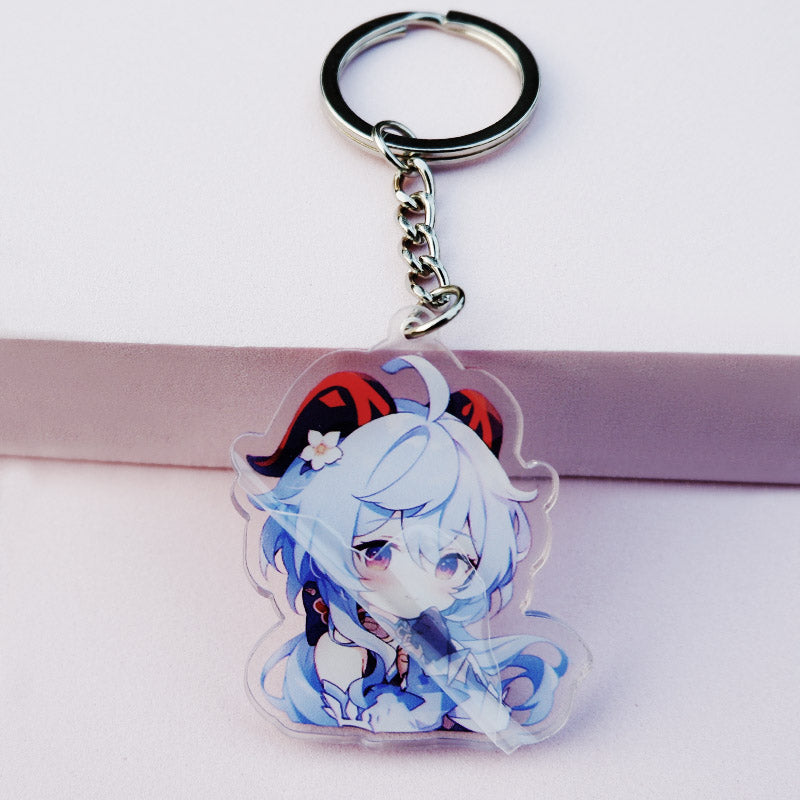 Custom Single Side Printing Clear Acrylic Keychains