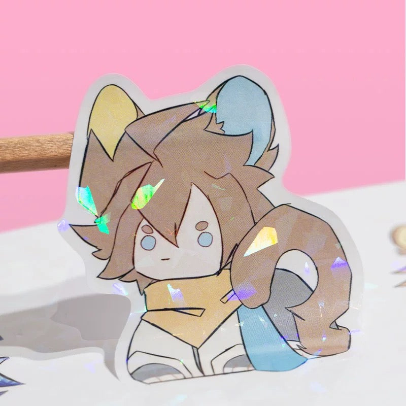 Custom Holographic Broken Glasses Stickers