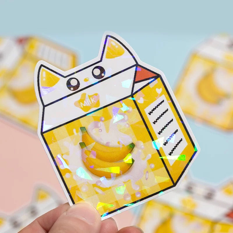 Custom Holographic Broken Glasses Stickers